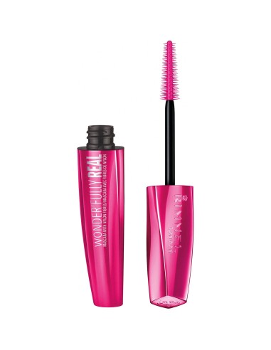 Rimmel London Wonderfully Real Máscara de Pestañas, Tono Black- 11 ml
