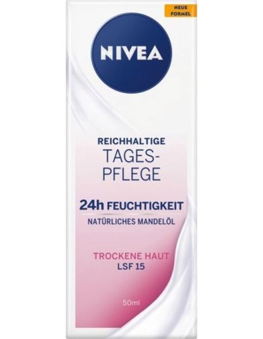 CREMA FACIAL PIEL SECA CON PROTECCIÓN 15, 24H NIVEA 50ML