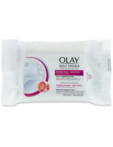 Toallitas limpiadoras Olay Daily Facials 5 en 1 (7pzs)